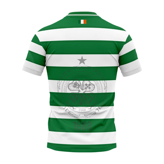 The Association of Irish Celtic Supporters Club Jersey Hooped (White/Green) - Adults
