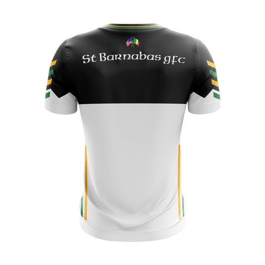 St Barnabas GFC NY Jersey Retro (White/Black) - Adults