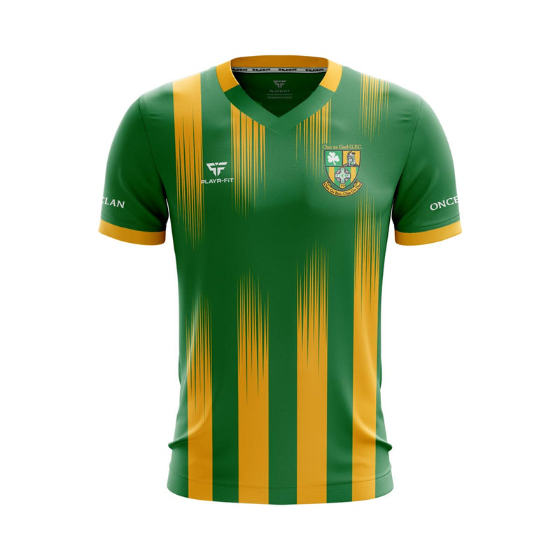 Load image into Gallery viewer, Clan Na Gael GFC Dundalk Jersey (B40 Green/Yellow) - Kids
