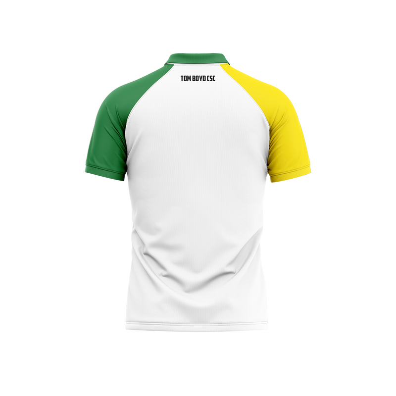 Load image into Gallery viewer, Tom Boyd CSC Jersey Retro White/Green/Yellow - Adults
