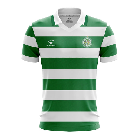 The Association of Irish Celtic Supporters Club Jersey Hooped (White/Green) - Kids