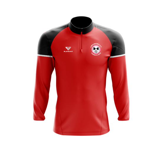 Lusk United Midlayer (1/4 Zip) Stellar Red/Black - Kids