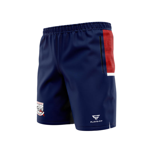 Tyholland Activ8 Leisure Shorts Navy/Red/White - Adults