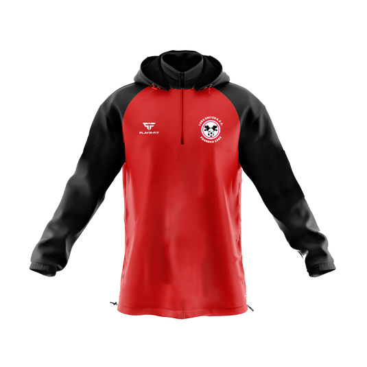 Lusk United Light Rain Jacket Red/Black - Adults