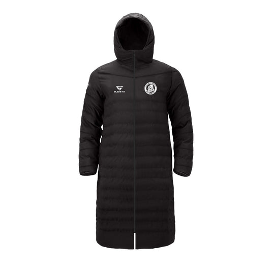 Lough Neagh Monster Dunkers Long Padded Jacket (Below Knee) Black - Adults