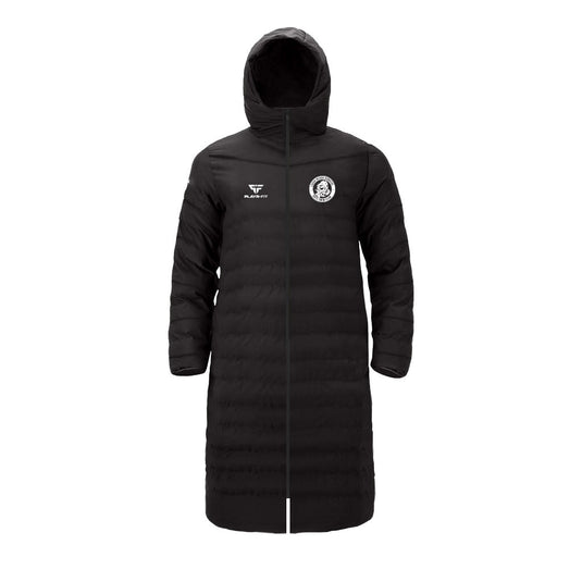 Lough Neagh Monster Dunkers Long Padded Jacket (Below Knee) Black - Adults