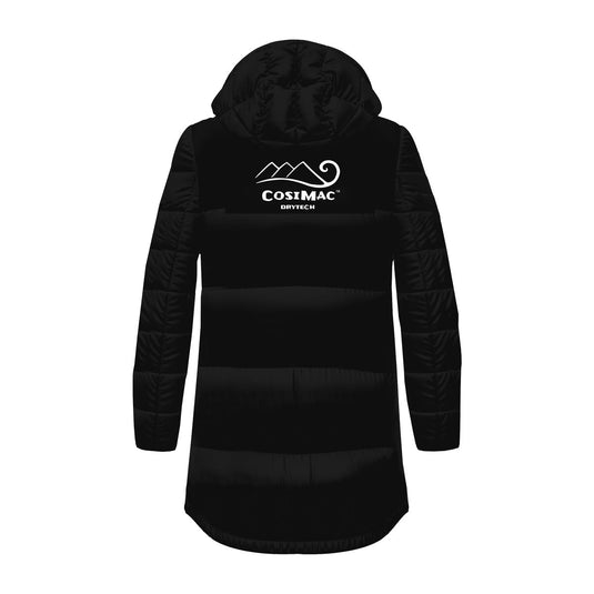 Lough Neagh Monster Dunkers Long Padded Jacket (Above Knee) Black - Adults