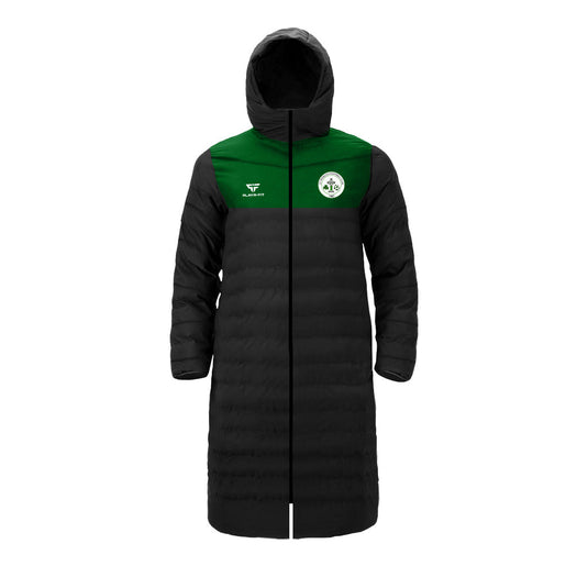 St Patricks FC Belfast Long Padded Jacket (Below Knee) - Adults