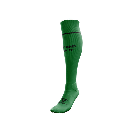 St James Swifts FC Ladies Long Socks (Green) - Kids