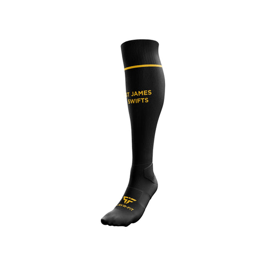 St James Swifts FC Ladies Long Socks (Black) - Kids