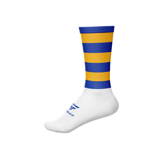 Clough Ballacolla Hurling Club Mid Socks (Blue/Yellow Gold) - Adults