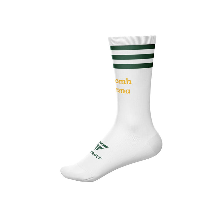St Endas Camogie Mid Socks (White/Green) - Kids