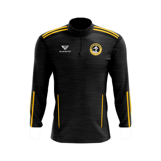 Bank Rovers FC Midlayer (1/4 Zip) Adroit (Black/YellowGold) - Kids