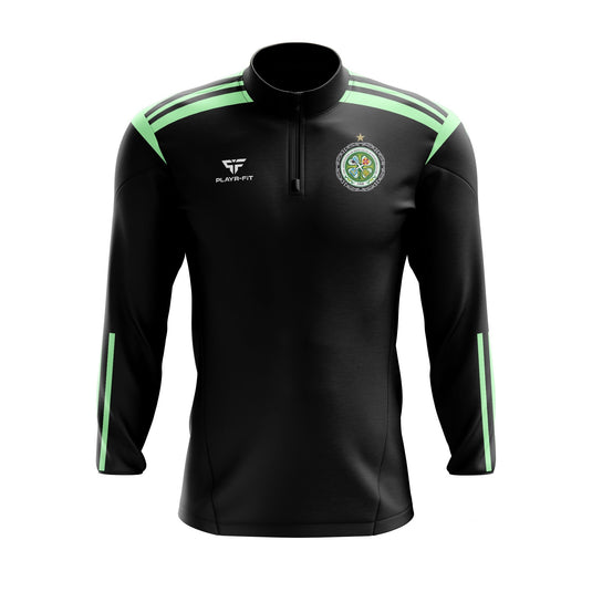 The Association of Irish Celtic Supporters Club Midlayer (1/4 Zip) Adroit (Black) - Adults