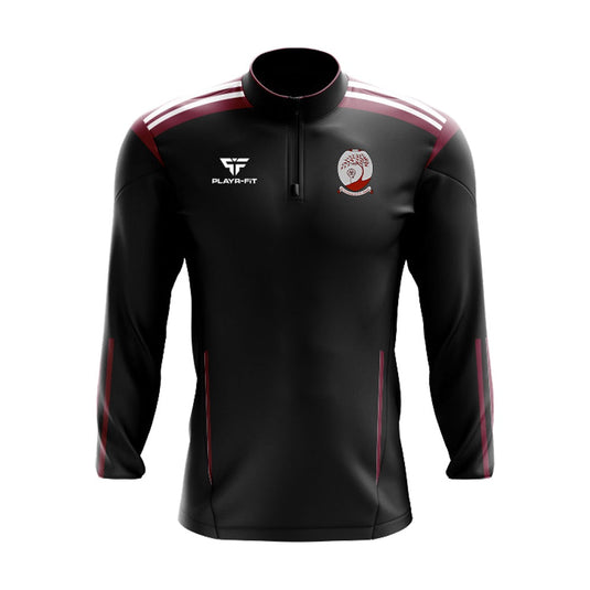 St Colmans PS Saval Staff Midlayer (1/4 Zip) Adroit (Black/Maroon/White) - Adults