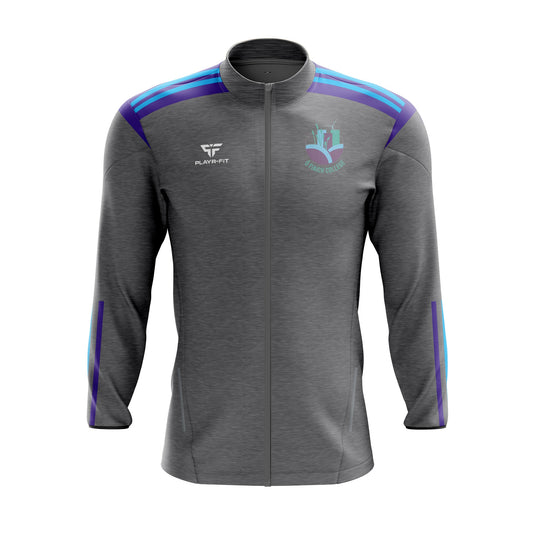 Ó Fiaich College Dundalk Staff Midlayer (Full Zip) Adroit (Grey/Purple) - Adults