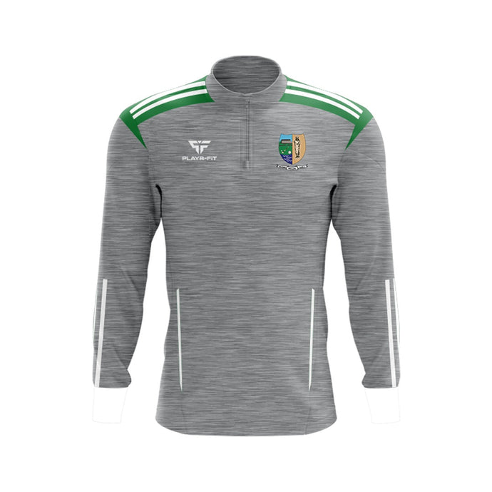 St Molaise Gaels Midlayer (1/4 Zip) Adroit (Grey/Green/White) - Adults