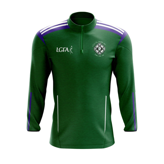Wolfe Tone GAC Derrymacash Midlayer (1/4 Zip) Adroit (Green/Purple/White) LGFA - Kids