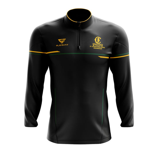 St Josephs HS Crossmaglen Students Midlayer (1/4 Zip) Courage Black - Adults