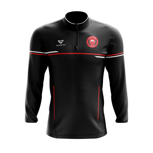 Bessbrook United Midlayer (1/4 Zip) Courage (Black/Red/White) - Kids