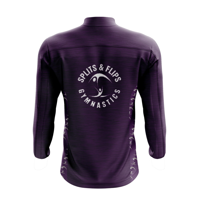 Load image into Gallery viewer, Splits And Flips Midlayer (1/4 Zip) Endure (Purple Sublimated Panel) - Kids
