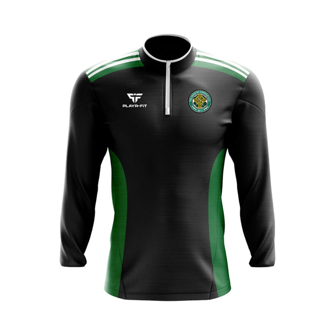 The Coventry Emerald CSC Midlayer (1/4 Zip) Endure (Black/Green/White) - Adults