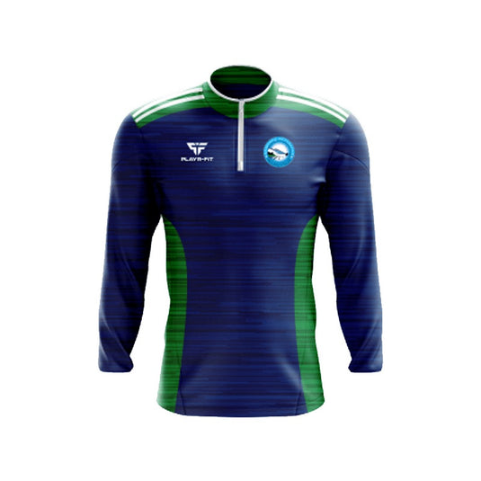 Kilbroney Integrated Primary School Staff Midlayer (1/4 Zip) Endure (Navy/Green/White) - Kids