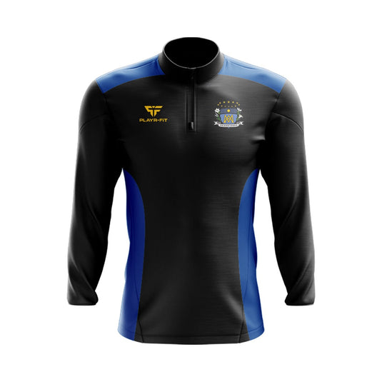 St Marys College Dundalk Staff Midlayer (1/4 Zip) Endure (Black/Blue) - Kids