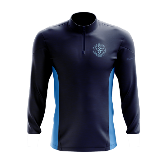 Portadown IPS PE Midlayer (1/4 Zip) Navy/Sky Blue - Kids