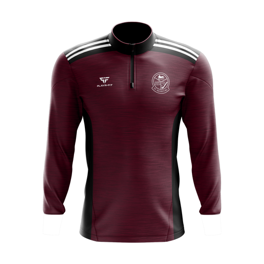 St Kevins NS Philipstown Students Midlayer (1/4 Zip) Endure Maroon/Dark Grey - Kids