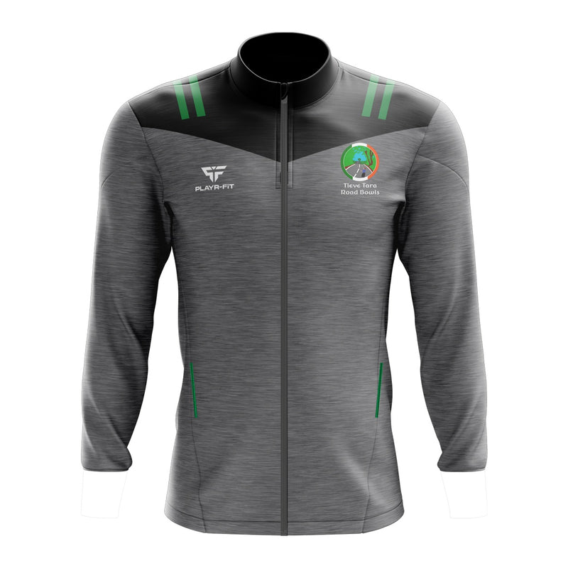 Load image into Gallery viewer, Tieve Tara Road Bowls Midlayer (Full Zip) Tenacity (Grey/Green/Orange) - Adults
