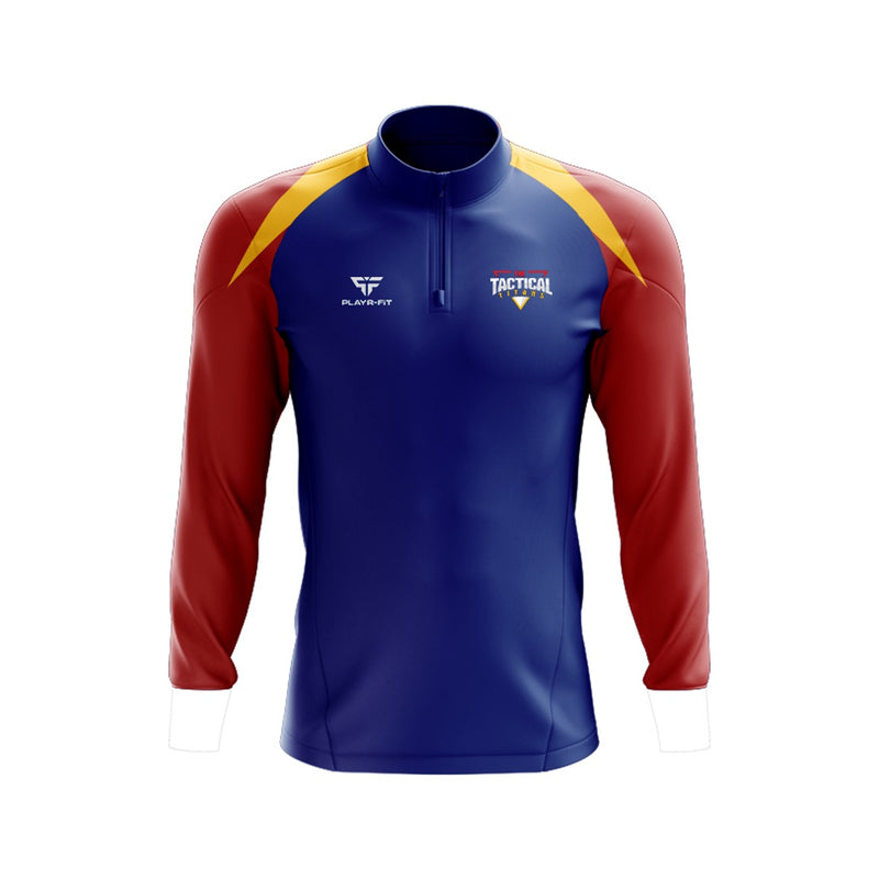 Load image into Gallery viewer, The Tactical Titans Midlayer (1/4 Zip) Stellar (Blue/Red/YellowGold) - Kids
