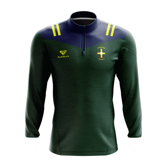 St Josephs CBS Drogheda Midlayer (1/4 Zip) Tenacity Bottle Green/Navy - Adults