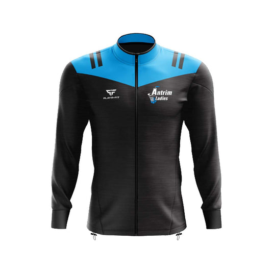 Antrim Netball Midlayer (1/4 Zip) Tenacity Navy/Sky Blue - Kids