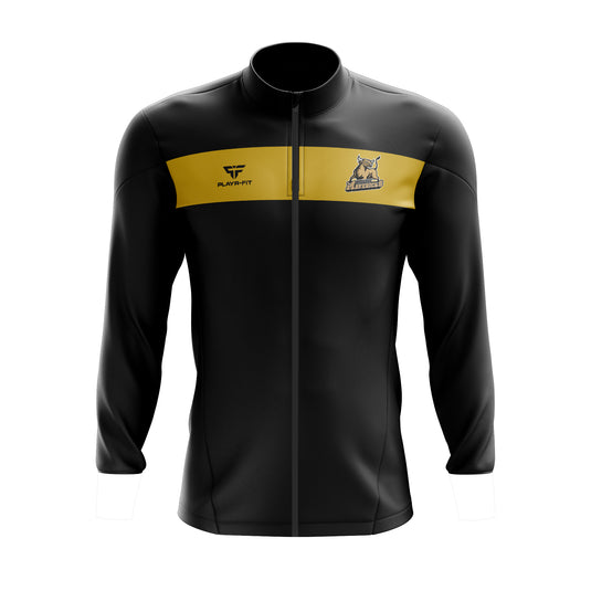 Louth Mavericks Midlayer (1/4 Zip) Optimum Black/Gold - Kids