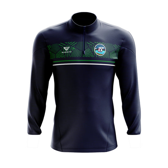 Gaelscoil Na mBeann Students Midlayer (1/4 Zip) Optimum (Navy/Green/White) - Adults