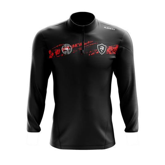 RedKing Taekwon do Midlayer (1/4 Zip) Optimum (Black/Red) - Adults