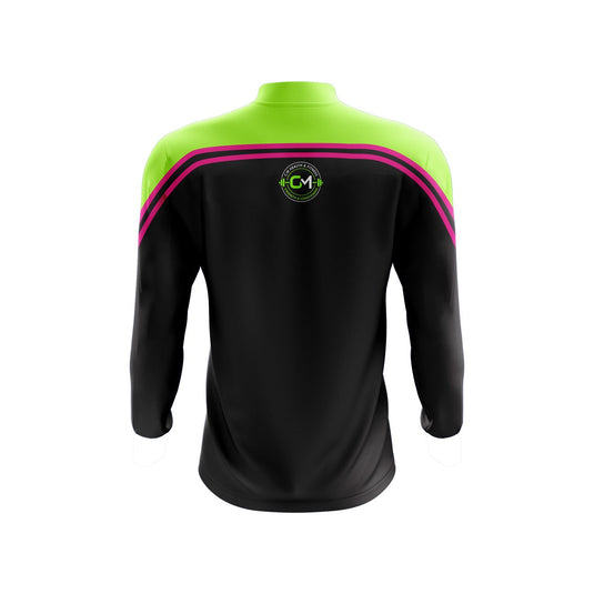 CM Health & Fitness Midlayer (1/4 Zip) Momentum Black/Green/Pink - Kids