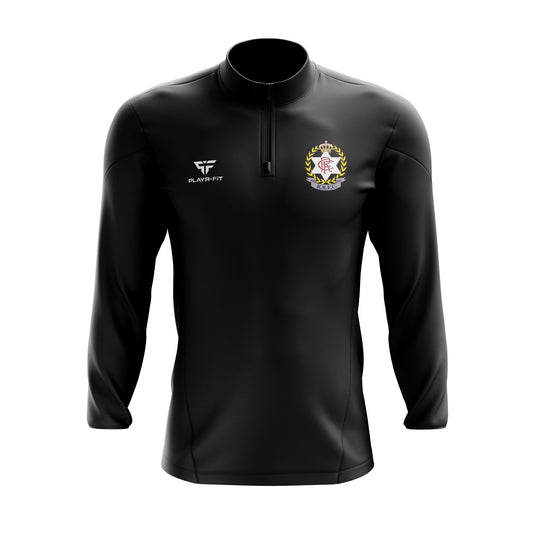 Rectory Rangers FC Midlayer (1/4 Zip) (Black) - Adults