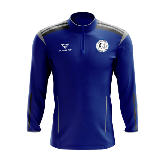 Portavogie Boxing Club Midlayer (1/4 Zip) Adroit Blue/Grey/White - Adults
