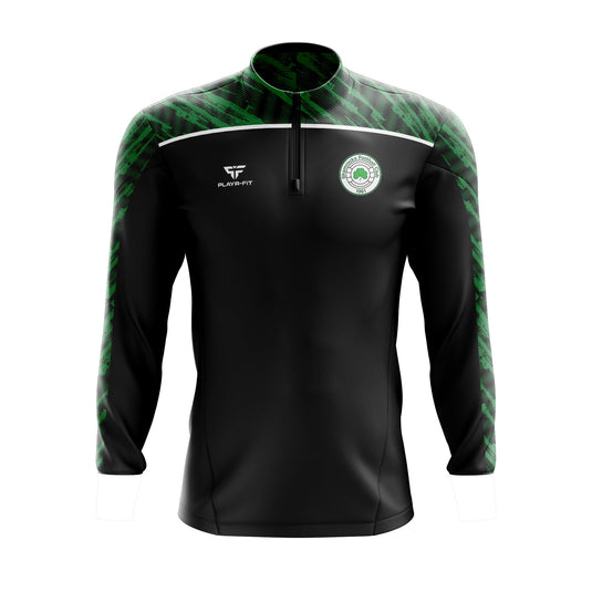 Shamrocks FC Midlayer (1/4 Zip) Spirit (Black/Green/White) - Kids