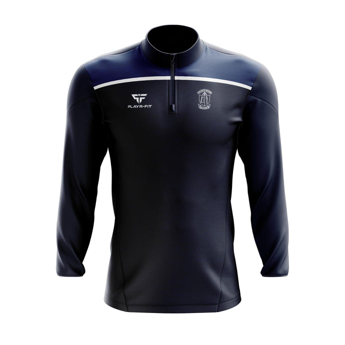 CM Ballygar Students Midlayer (1/4 Zip) Spirit (Navy/Blue/White) - Adults