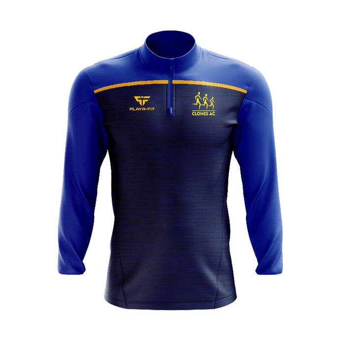 Clones Athletics Club Midlayer (1/4 Zip) Spirit (Navy/Blue/Yellow) - Adults