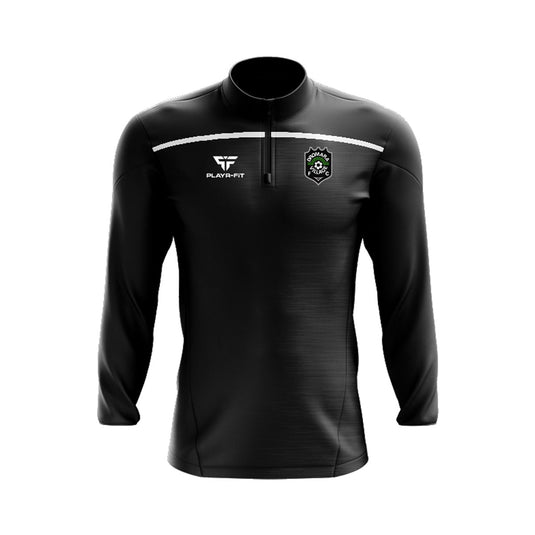 Dromara Village FC Midlayer (1/4 Zip) Spirit (Black/White) - Kids