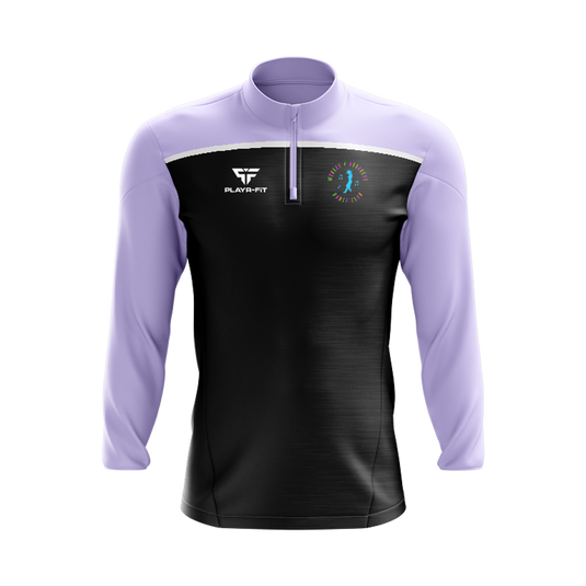 Movers & Groovers Dance Club Midlayer (1/4 Zip) Spirit (Lilac, Black, White) Colour - Adults