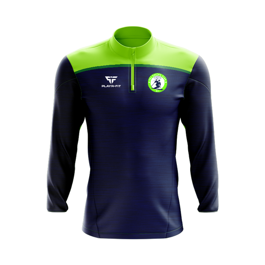 Ski Racing Club NI Midlayer (1/4 Zip) Spirit Navy/Lumo Green - Kids