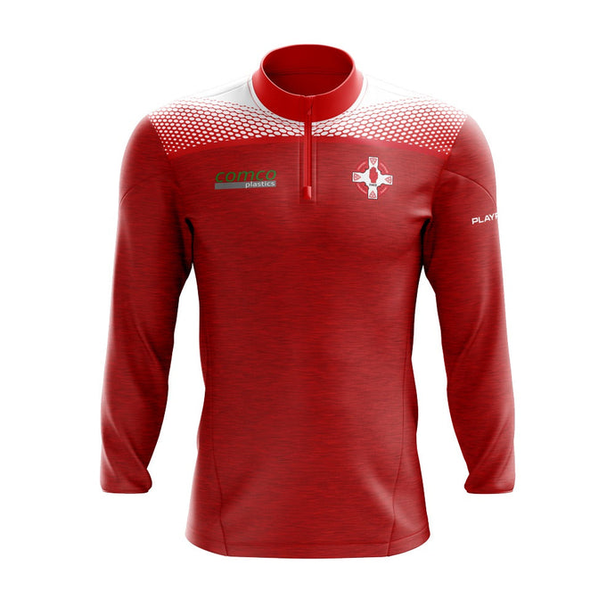 St Michaels GAC Magheralin Midlayer (1/4 Zip) Spirit (Red/White) - Adults