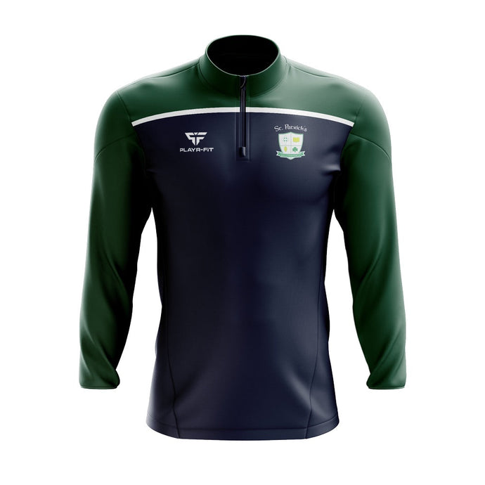 St Patricks PS Ballynahinch Students Midlayer (1/4 Zip) Spirit (Navy/Bottle) - Adults
