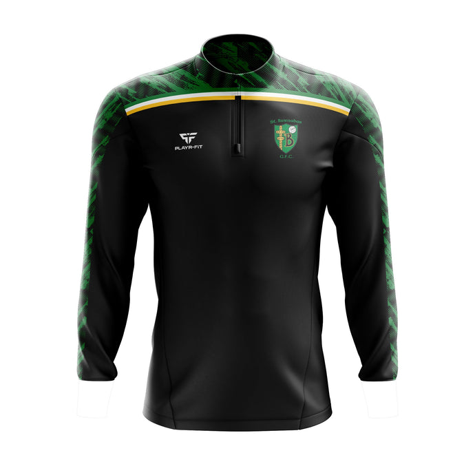 St Barnabas GFC NY Midlayer (1/4 Zip) Spirit (Sublimated) Black/Green - Kids