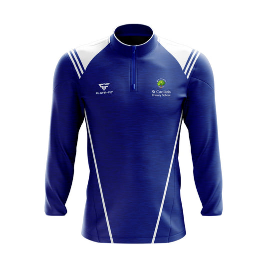St Caolans PS Darragh Cross Students Midlayer (1/4 Zip) Vigour (Blue/White) Colour - Adults